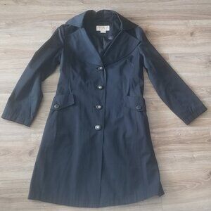MICHAEL KORS BLACK TRENCH RAIN COAT SIZE SP
